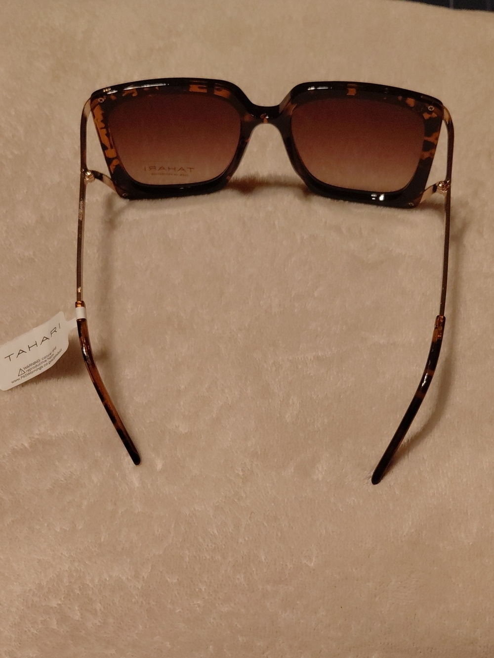 Tahari Tortoiseshell Square Sunglasses with Brown Gradient Lenses